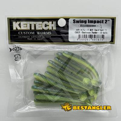 Keitech Swing Impact 2" Chartreuse Thunder - CT#12
