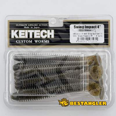 Keitech Swing Impact 4" Green Pumpkin PP. - #101