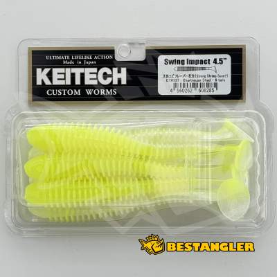 Keitech Swing Impact 4.5" Chartreuse Shad - CT#13