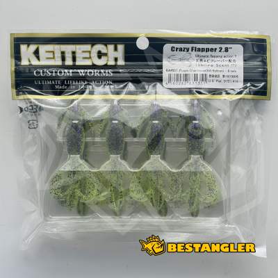 Keitech Crazy Flapper 2.8" Purple Chartreuse - BA#03