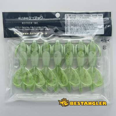 Keitech Crazy Flapper 3.6" Chartreuse Pepper Shad - CT#30