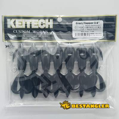 Keitech Crazy Flapper 3.6" Black - #001