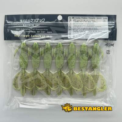 Keitech Crazy Flapper 3.6" Green Pumpkin Chartreuse - #401