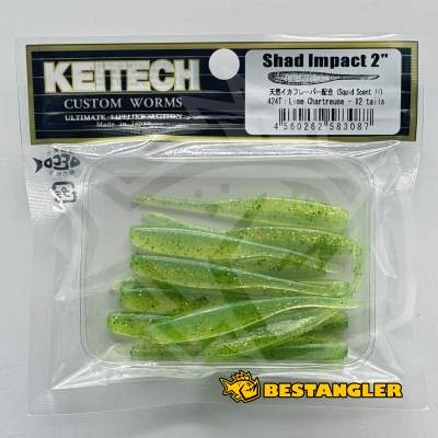 Keitech Shad Impact 2" Lime / Chartreuse - #424