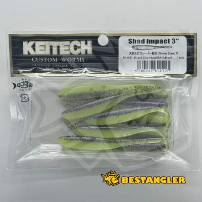 Keitech Shad Impact 3" Purple Chartreuse - BA#03