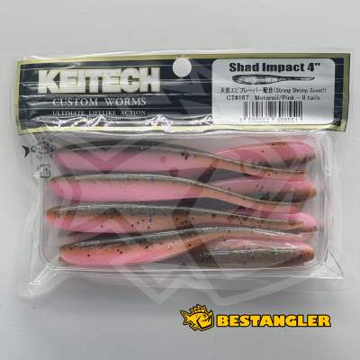 Keitech Shad Impact 4" Motoroil / Pink - CT#16