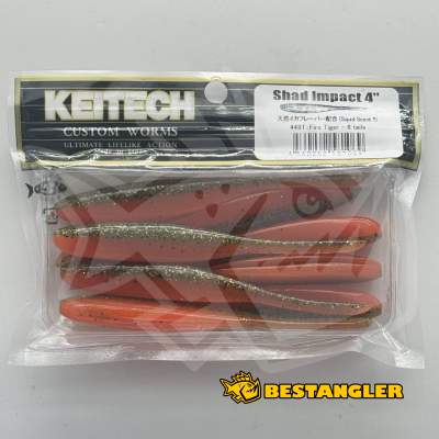 Keitech Shad Impact 4" Fire Tiger - #449