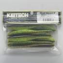 Keitech Shad Impact 4" Green Pumpkin Chartreuse - #401
