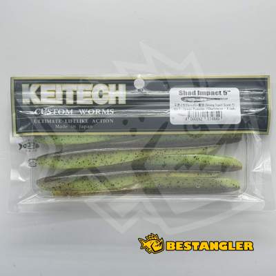 Keitech Shad Impact 5" Green Pumpkin Chartreuse - #401