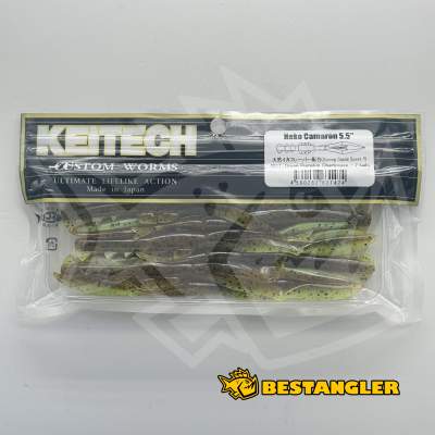 Keitech Neko Camaron 5.5" Green Pumpkin Chartreuse - #401