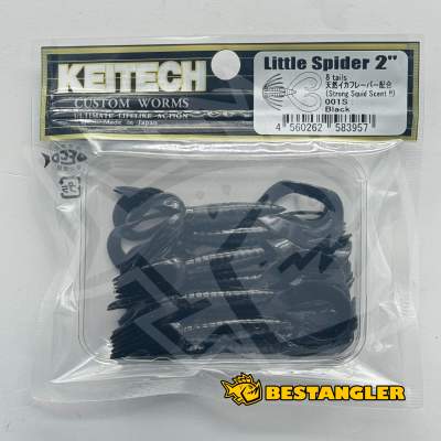 Keitech Little Spider 2" Black - #001