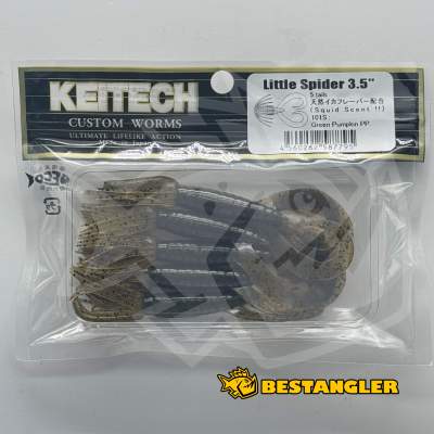 Keitech Little Spider 3.5" Green Pumpkin PP. - #101