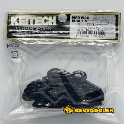 Keitech Mad Wag 2.5" Black - #001