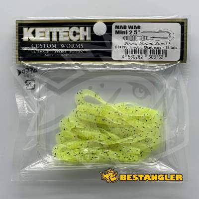 Keitech Mad Wag 2.5" Electric Chartreuse - CT#19