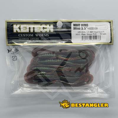 Keitech Mad Wag 3.5" Plum Green FLK - #302