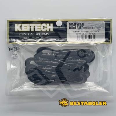 Keitech Mad Wag 3.5" Black - #001