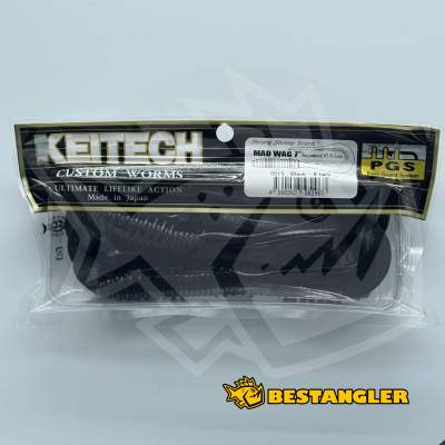 Keitech Mad Wag 7" Black - #001