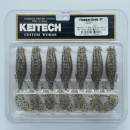 Keitech Flapper Grub 4" Silver Shad - #320