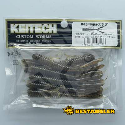 Keitech Hog Impact 3.5" Green Pumpkin PP. - #101