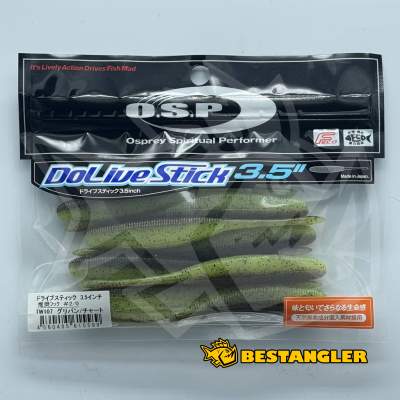 O.S.P DoLive Stick 3.5" Green Pumpkin/Chart TW107