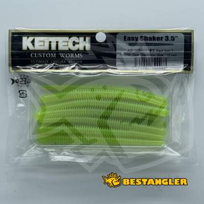 Keitech Easy Shaker 3.5" Clear Chartreuse Glow - #026