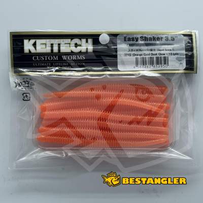 Keitech Easy Shaker 3.5" Orange Gold Dust Glow - #371