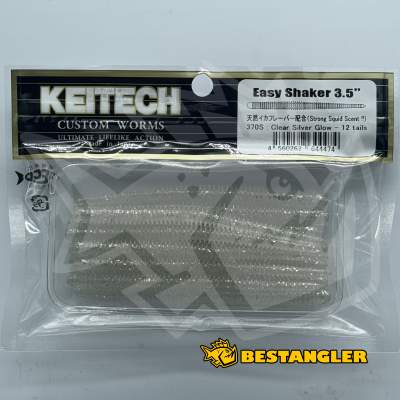 Keitech Easy Shaker 3.5" Clear Silver Glow - #370