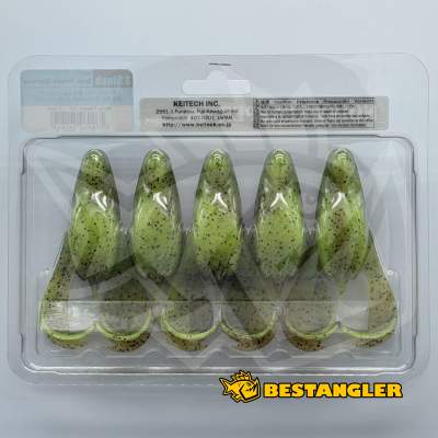 Keitech Noisy Flapper 3.5" Green Pumpkin Chartreuse - #401