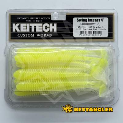 Keitech Swing Impact 4" Chartreuse Shad - CT#13