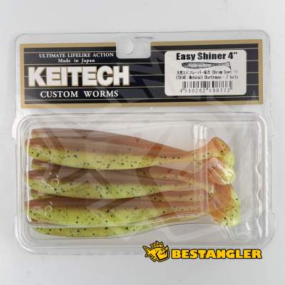 Keitech Easy Shiner 4" Motoroil / Chartreuse - CT#14