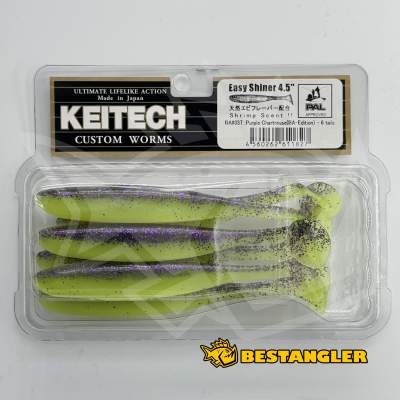 Keitech Easy Shiner 4.5" Purple Chartreuse - BA#03