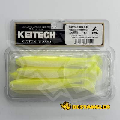 Keitech Easy Shiner 4.5" Chartreuse Shad - CT#13