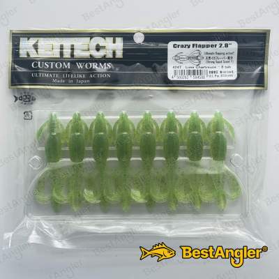 Keitech Crazy Flapper 2.8" Lime / Chartreuse - #424
