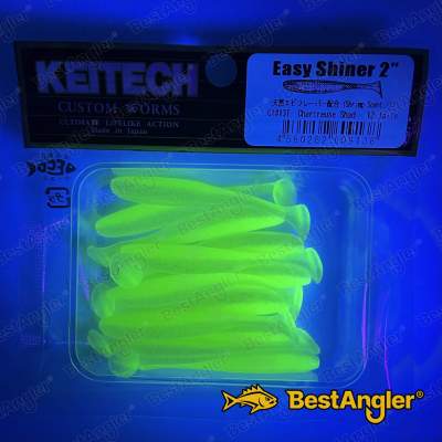Keitech Easy Shiner 2" Chartreuse Shad - CT#13 - UV