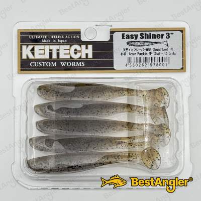 Keitech Easy Shiner 3" Green Pumpkin PP. Shad - #414