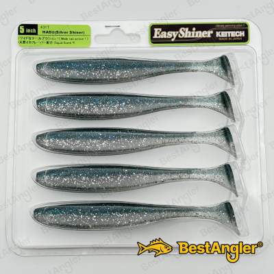 Keitech Easy Shiner 5" Hasu (Silver Shiner) - #431