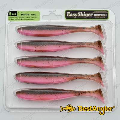 Keitech Easy Shiner 5" Motoroil / Pink - CT#16
