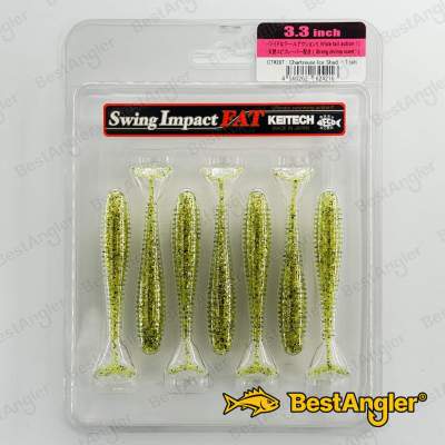 Keitech FAT Swing Impact 3.3" Chartreuse Ice Shad - CT#28