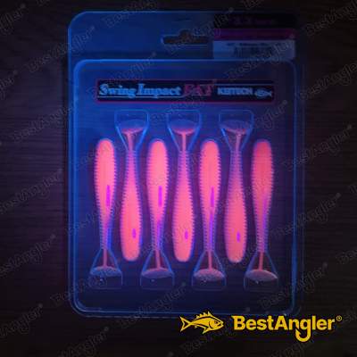 Keitech FAT Swing Impact 3.3" Bubblegum Shad - #442 - UV