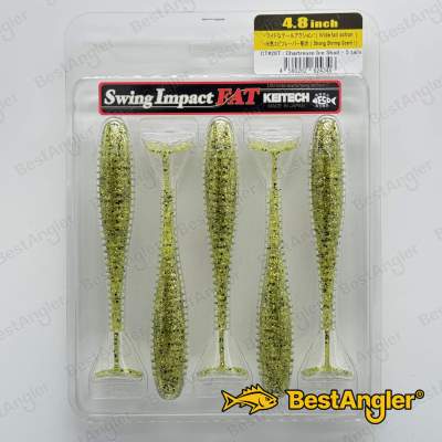 Keitech FAT Swing Impact 4.8" Chartreuse Ice Shad - CT#28