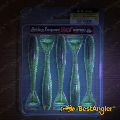 Keitech FAT Swing Impact 4.8" Green Pumpkin Chartreuse - #401 - UV1