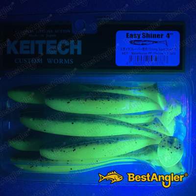Keitech Easy Shiner 4" Watermelon PP. / Yellow - #447 - UV