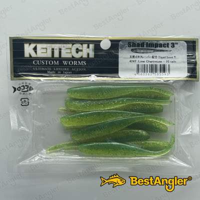 Keitech Shad Impact 3" Lime / Chartreuse - #424