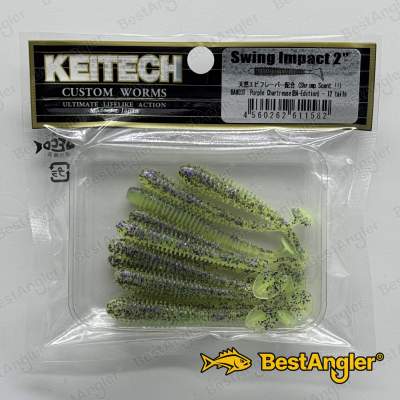Keitech Swing Impact 2" Purple Chartreuse - BA#03