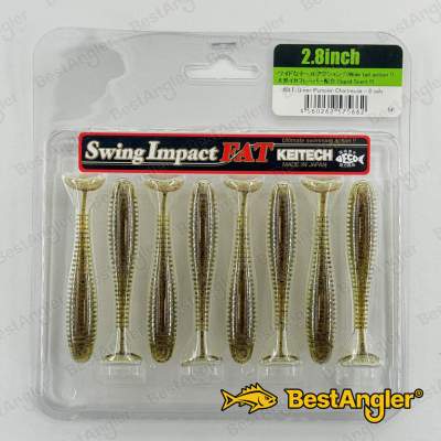 Keitech FAT Swing Impact 2.8" Green Pumpkin Chartreuse - #401