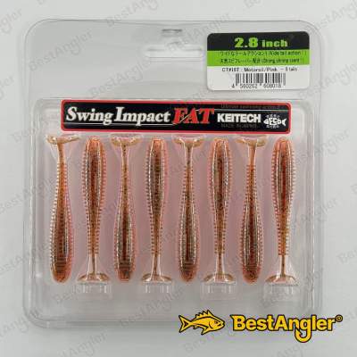 Keitech FAT Swing Impact 2.8" Motoroil / Pink - CT#16