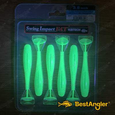 Keitech FAT Swing Impact 3.8" Lime / Chartreuse - #424 - UV1