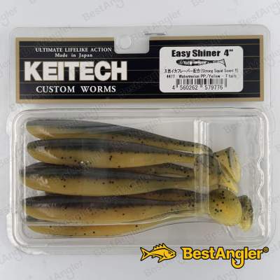 Keitech Easy Shiner 4" Watermelon PP. / Yellow - #447