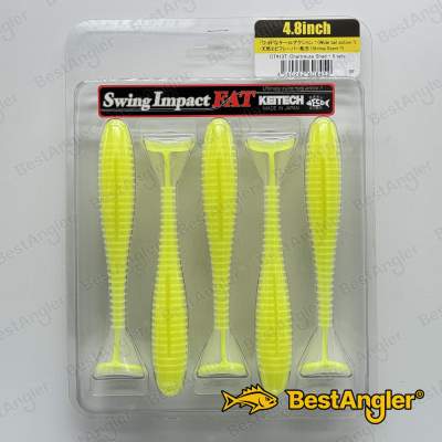 Keitech FAT Swing Impact 4.8" Chartreuse Shad - CT#13
