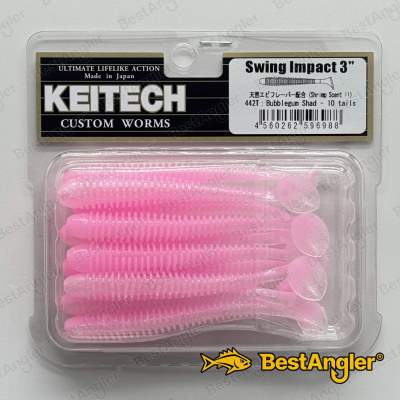 Keitech Swing Impact 3" Bubblegum Shad - #442
